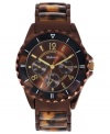 Dark brown hues create a lovely change of pace with this Style&co. watch.