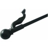 Levolor Kirsch 7004244449 Twist and Fit Curtain Rod 28 to 48-Inch Width with Ball in Black