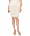 Charter Club's petite pencil skirt was designed with spring in mind, featuring an all-cotton construction and beautiful flower-like lace overlay.