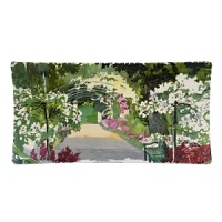 Paris a Giverny: Inspired by Monet's Impressionist art, each piece has a view into a lush and tranquil French garden. The lushness and color of the flora is depicted through an artist's eyes.