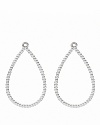 Slip PANDORA's sterling silver teardrop hoop charms onto french wire or hoop earrings for a dramatic customized look.