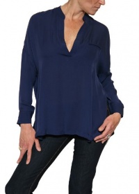 Women's Vince Silk Tunic in Sapphire Size XS