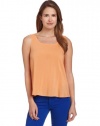 BCBGeneration Women's Drape Contrast Back Tank, Peach, XX-Small