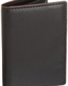 Jack Spade Mill Leather Vertical Card Holder, Black, One Size