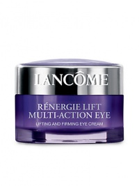 With time, alterations in the skin's structure can affect firmness causing the skin to lose its youthful quality. A visible improvement in skin tightening helps restore skin's youthful look. Rénergie Lift Multi-Action Eye features Multi-Tension technology, designed to target skin layers. Immediately, the eye contour looks supple and feels smoother. In 4 weeks, the skin around the eyes seems lifted, firmer and denser as if under tension.