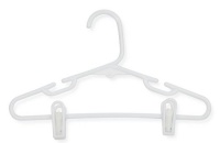 Honey-Can-Do HNGT01329 Kid's Tubular Hanger with Clips White, 18-Pack