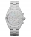 A mesmerizing dial ups the ante on the classic steel design of this DKNY watch.