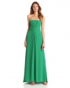 BCBGMAXAZRIA Women's Whitley Strapless Gown With Tie, Malachite, 2