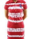 Ralph Lauren Sport Women's Polo Dress Red Tie Dye Large Pony w/Cap Sleeves-Medium