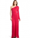 BCBGMAXAZRIA Women's Anadia One Shoulder Gown, Azalea, Medium