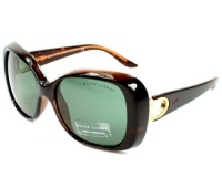 Ralph Lauren Womens 0RL8068 517571 Round Sunglasses,Tortoise and Red Tartan Frame/Grey Green Lens,one size