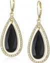 Anne Klein Bruma Gold-Tone Jet and Crystal Colored Tear Drop Earrings