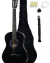 MG38-BK 38 Acoustic Guitar Starter Package, Black