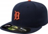 MLB Detroit Tigers Authentic On Field Road 59FIFTY Cap, Navy/Orange