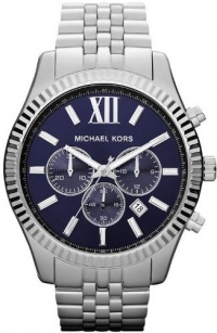 Michael Kors - Oversize Silver Color Stainless Steel Lexington Chronograph Watch - MK8280