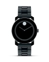 A sleek monochrome timepiece with single crystal marker from Movado BOLD.