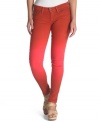 Take a dip in the color pool! Levi's 535 denim leggings sport the brightest hues and a killer ombre wash.