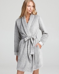 Midnight by Carole Hochman's floral-embossed fleece robe is the perfect piece for luxuriously warm nights at home.