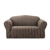 Sure Fit Colton Stripe 1-Piece Loveseat Slipcover, No Ties, Brown