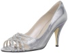 Caparros Women's Charmaine Open-Toe Pump,Silver,7 M US