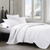 Echo Diamond Geo Twin Coverlet, White