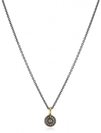 Mizuki 14k Diamond Evil Eye Necklace On Oxidized Silver chain, 16