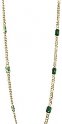 Anne Klein PALATINE Gold-Tone Green Strand Necklace, 42