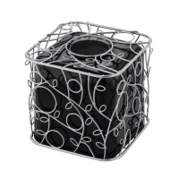 InterDesign Twigz Boutique Box, Silver/Black