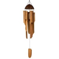 Asli Arts Collection C101 Large Half Coconut Top Bamboo Chime