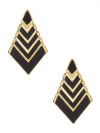 GUESS by Marciano Amari Chevron Earring, BLACK