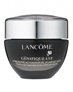 Youth is in your genes. Reactivate it.Discover the skin you were born to have. Lancôme invents our first skincare that boosts the activity of genes.At the very origin of your skin's youth: your genes.Genes produce specific proteins. With age, their presence diminishes.See visibly younger skin and brighter eyes in just 7 days.Génifique Eye has a unique gel-cream texture that leaves the eye contour velvety to the touch. Dark circles and signs of fatigue appear to diminish. The eye area appears fresher and luminous, as if infused with life.