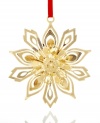 Impressively detailed, this gold-plated flower from ChemArt ornaments your tree with a captivating beauty inspired by the town of Akureyrice, Iceland.