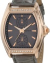 Geneva Moderate Women's AMZ1029 Rose Gold Barrel Rose Gold Faux Multi-Function Watch