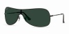 Ray-Ban RB 3211-006/71 Matte Black HIGHSTREET/AVIATOR Sunglasses With Green Lenses- Small