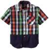 LRG - Kids Boys 2-7 Little Motives Short Sleeve Woven, Navy, 4