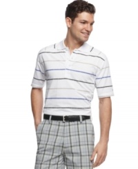 Look great on the green (and keep your cool, too!) in this sharp performance polo from Izod Golf. (Clearance)