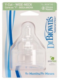 Dr. Brown's 2 Pack Natural Flow Y Cut Wide Neck Nipple