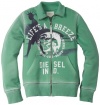 Diesel Boys 2-7 Squy Lifes A Breeze Zip-Up Sweatshirt, Baby Green, X-Small