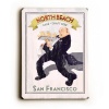 San Francisco Cafe (Customizable) 25x34 Limited-Edition Artistic Planked Wood Sign