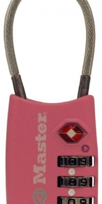 Master Lock 4688DPINK Breast Cancer Research Foundation TSA Resettable Travel Lock, Pink