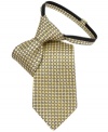 Not only does this necktie from Nautica come pre-tied in the perfect permanent knot, it also has a zipper mechanism that makes the neck size infinitely adjustable.