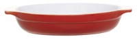 Emile Henry 10-1/2-Inch Oval Au Gratin Cerise Red