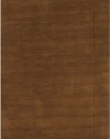 Area Rug 7x9 Rectangle Solid/Striped Golden Brown Color - Surya Mystique Rug from RugPal