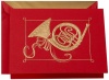 Crane & Co. Hand Engraved French Horn Holiday Card (KN9223V)