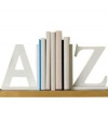 Design Ideas A to Z Bookends, White