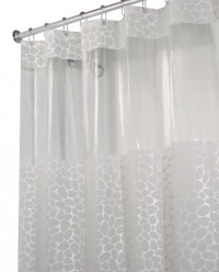 InterDesign Pebblz View EVA Stall Shower Curtain, White