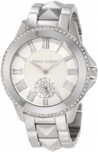 Vince Camuto Women's VC/5049SVSV Round Swarovski Crystal Accented Silver-Tone Bracelet Watch