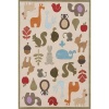 Momeni Critters Rug, Ivory, 4' x 6'