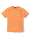 Ralph Lauren Childrenswear fashions a classic tee in solid cotton jersey for a fun, comfortable look.