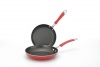 KitchenAid Aluminum Nonstick 9-Inch and 11-1/2-Inch Skillets Twin Pack, Red